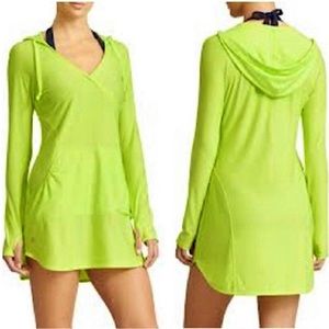 Athleta Wick it Wader lime green beach cover up